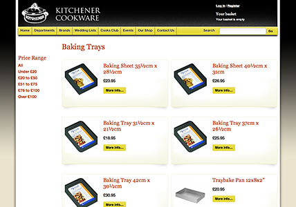 Kitchener Product Overview Page