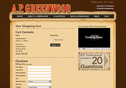 Checkout page