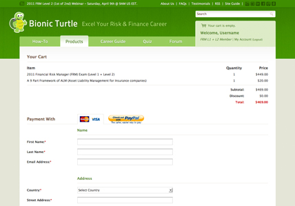 Checkout Page
