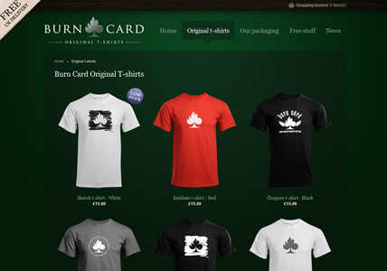 Burn Card Product Landing Page