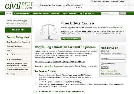 CivilPDH Home