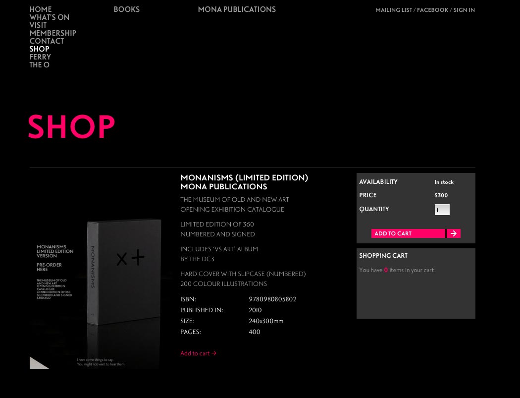 Shop detail / add to cart