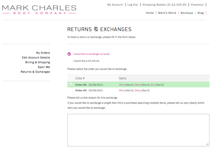 Returns and Exchanges