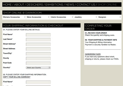 Checkout Page