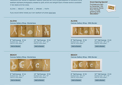 Products Page
