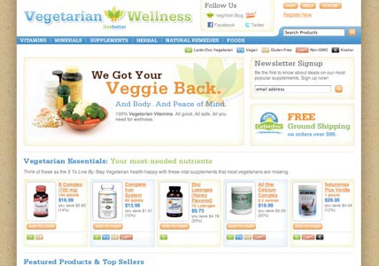 Vegetarian Wellness Home page