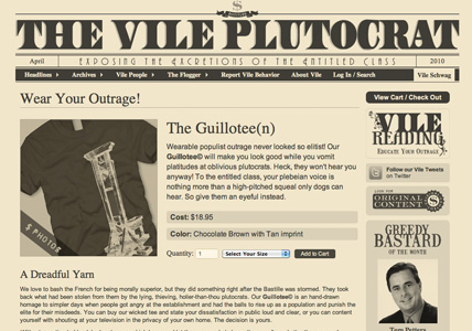 The Vile Plutocrat product page